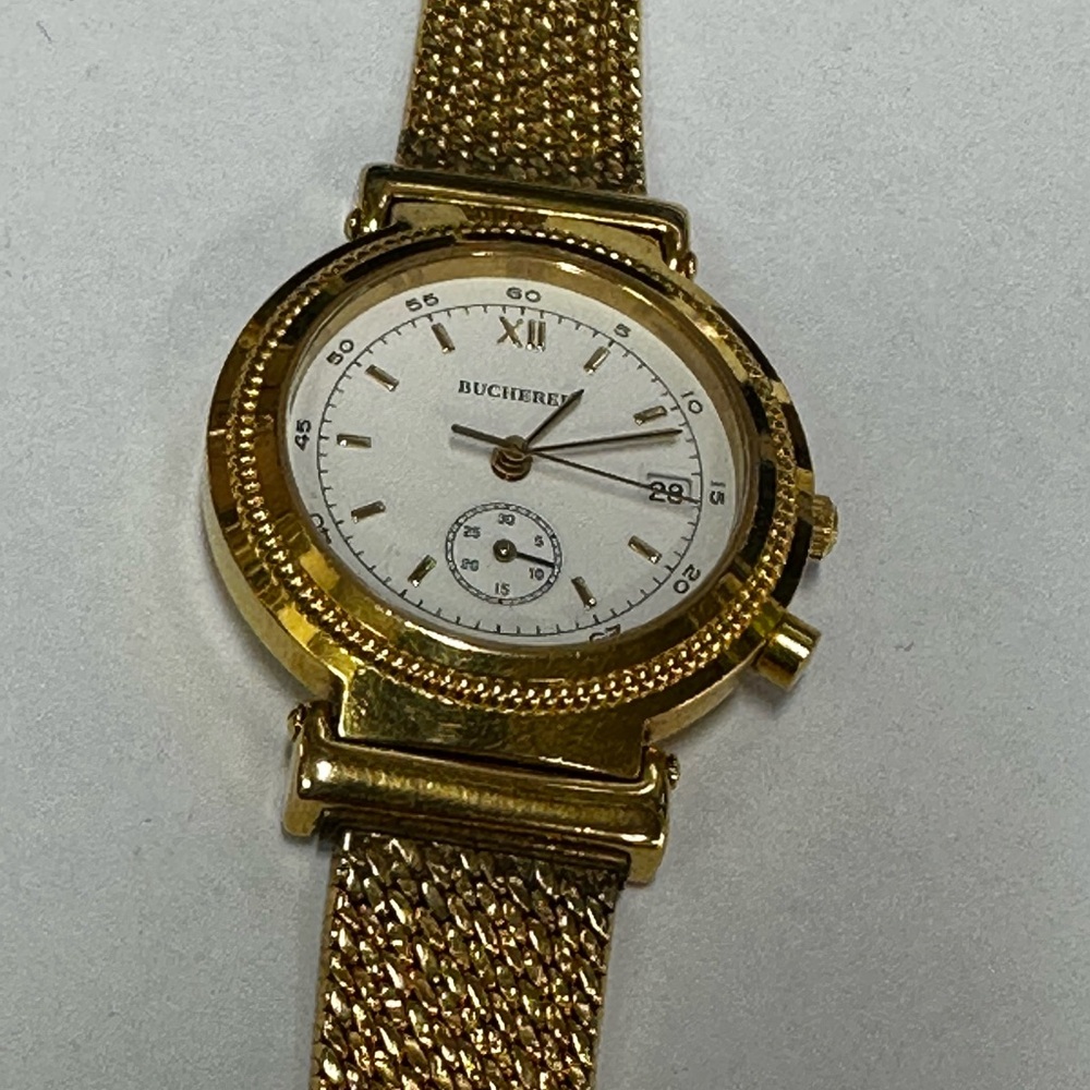Vintage Bucherer Swiss Ladies Gold Plated Watch